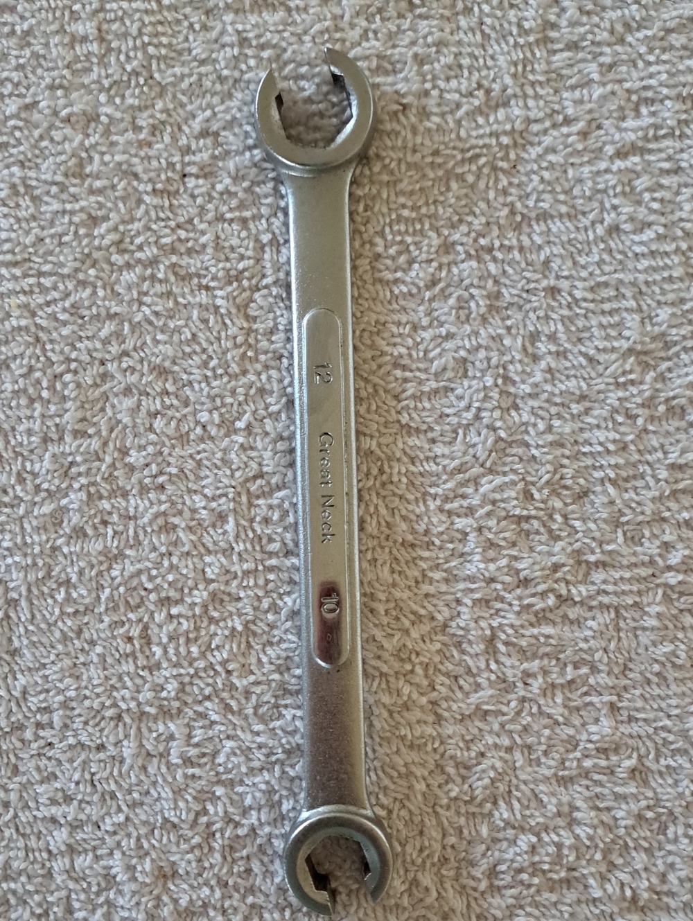 Great Neck 10MM x 12MM Drop Forged Flare Nut Wrench 6" Taiwan